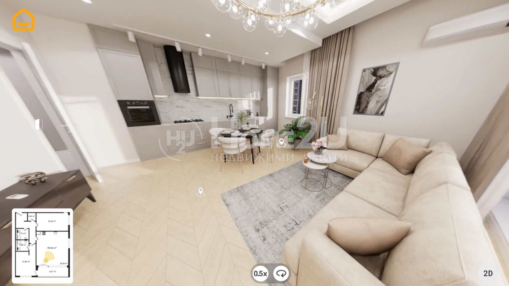 Three-room apartment – Kaysieva Gradina