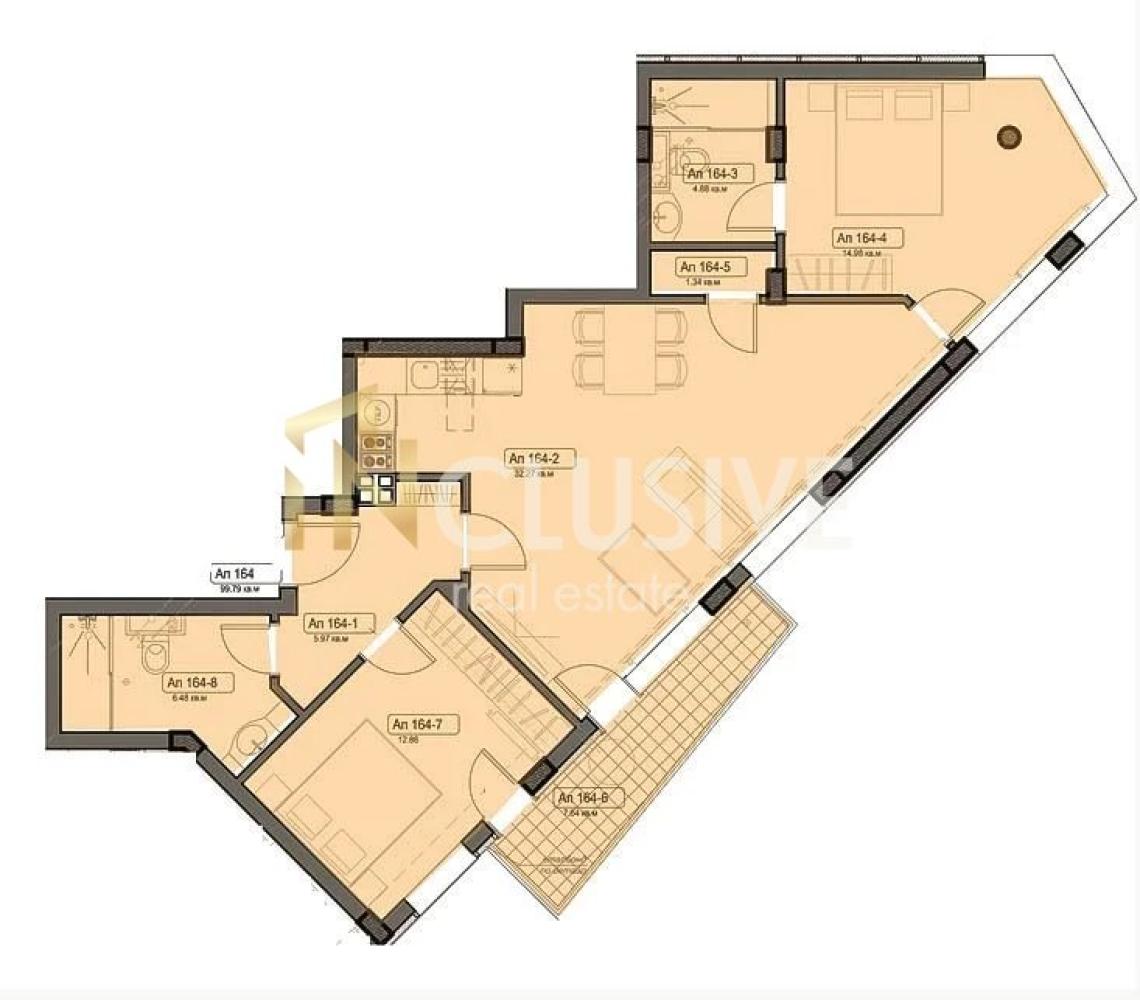 Three-bedroom apartment in a building commissioned for use, Vuzrazhdane district
