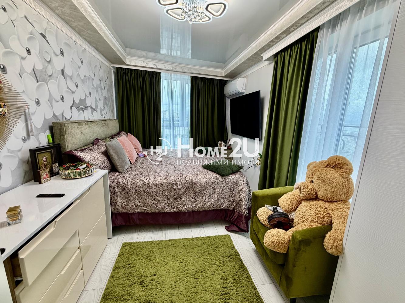 Three-room apartment with SEA view! Furnished and equipped in Zornitsa district