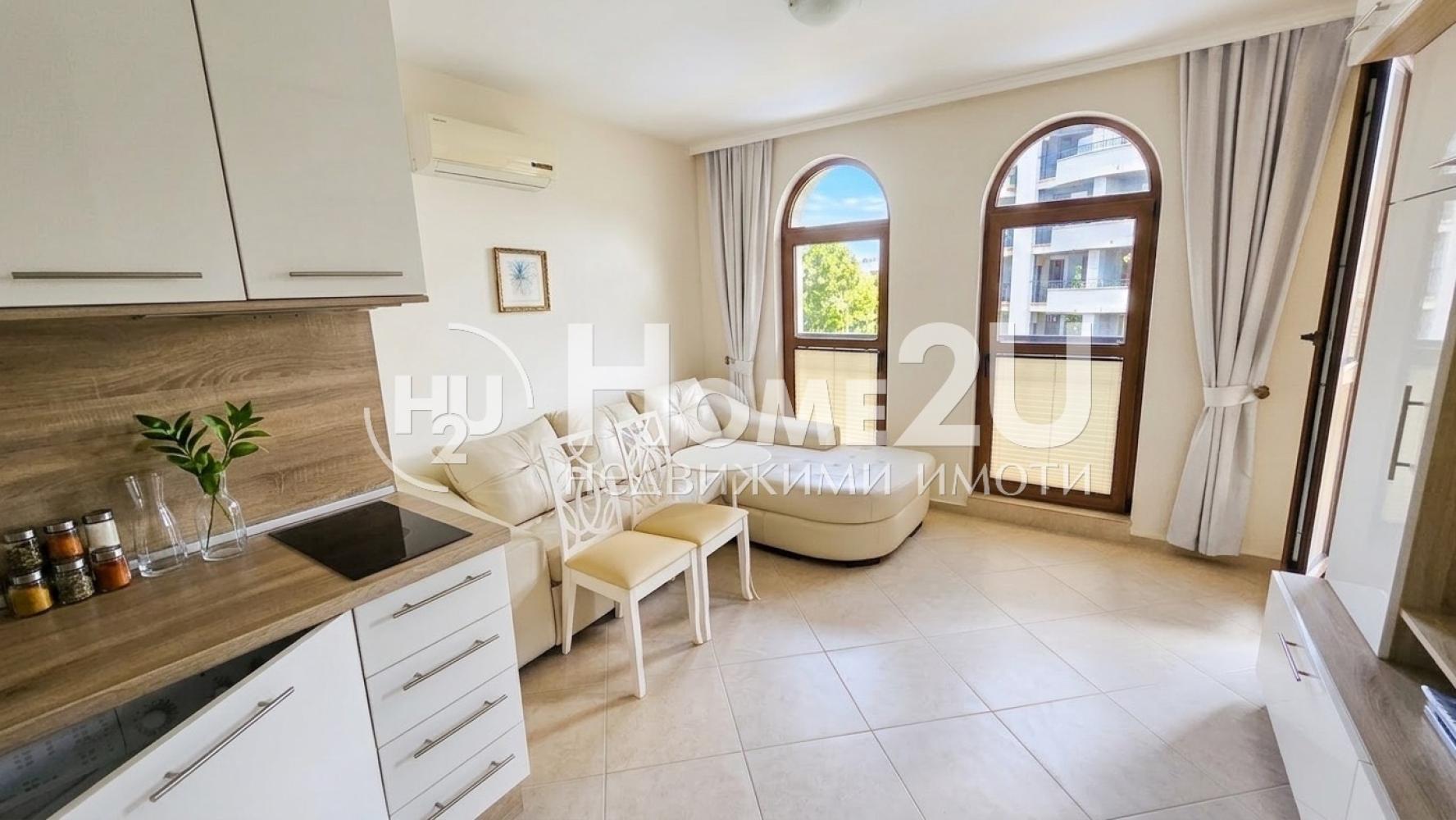 Two-room apartment in Cascadas 5 complex in Sunny Beach