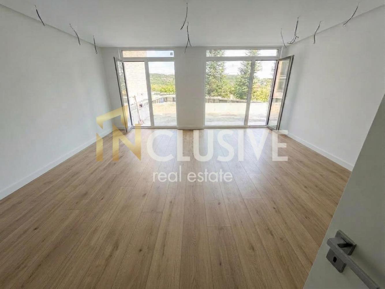 Four-room duplex, finished turnkey with garage