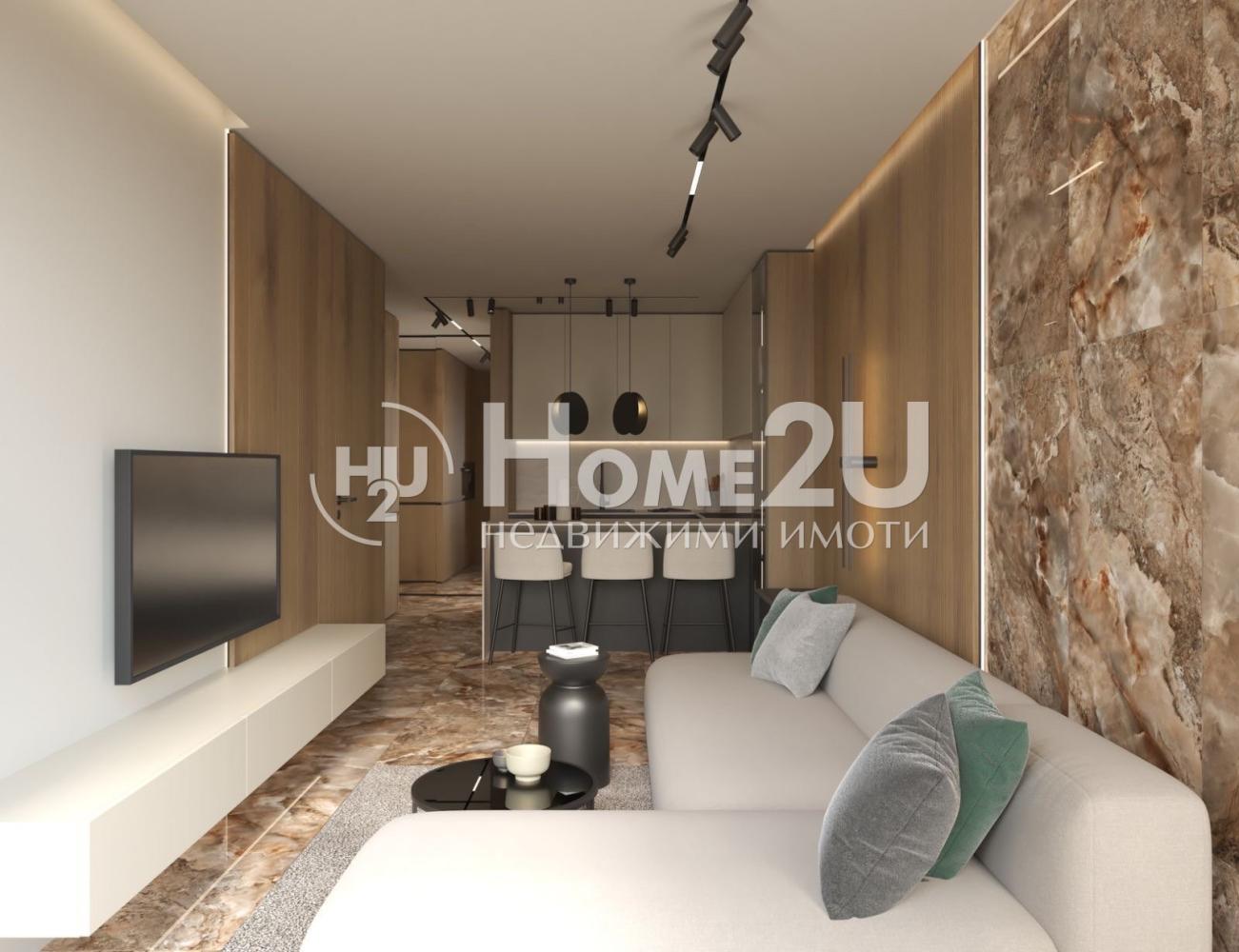 Two-room apartment with Act 16 and an impressive view of Burgas Lake