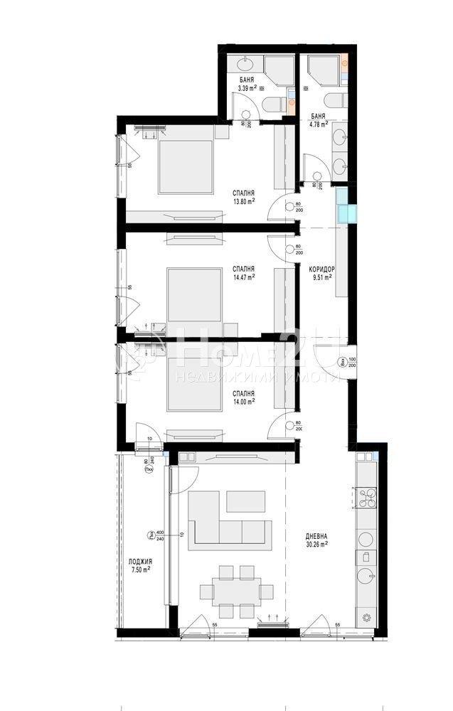 DIRECTLY FROM THE DEVELOPER! 0% COMMISSION! PARTIALLY FURNISHED FOUR-ROOM APARTMENT! FULLY SOUTH-FACING! PRIVATE PARK! | Ovcha Kupel, Sofia | image-2